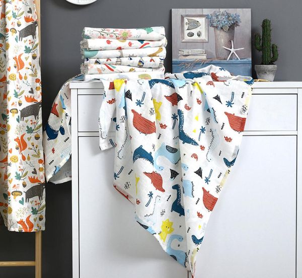 100 cotton ins baby blanket 60styles cartoon animal baby muslin swaddle blankets cotton baby bath towels infant wraps blanket 2 l5663708